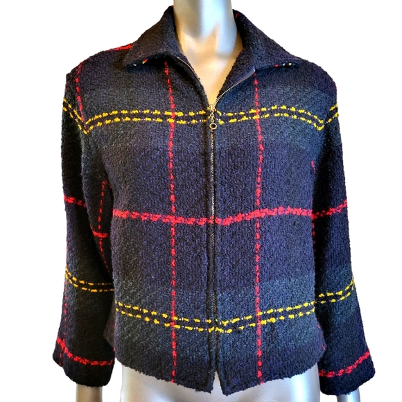 Finity Studio Jackets & Blazers - 119. Finity Studio Wool Blend Zip Up Jacket - Size 8
